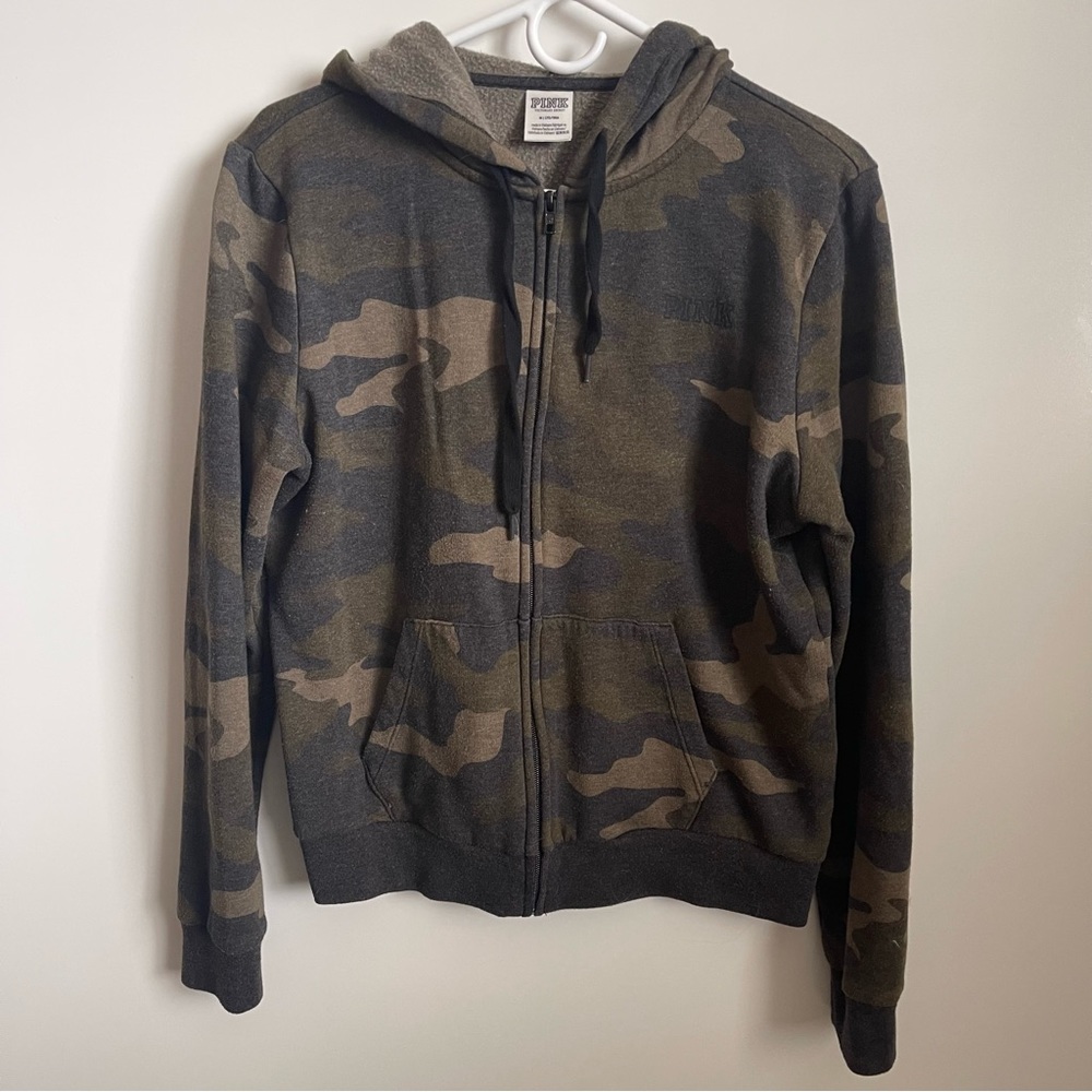 Victoria’s Secret PINK Camo Everyday Lounge Full Zip Jacket